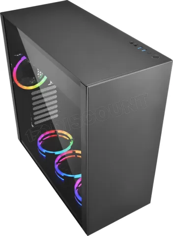 Photo de Boitier Moyen Tour ATX Sharkoon Pure Steel RGB avec panneau vitré (Noir)