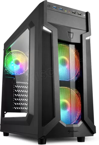 Photo de Boitier Moyen Tour ATX Sharkoon VG6-W RGB avec fenêtre (Noir)