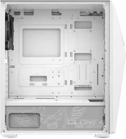 Photo de Boitier Moyen Tour ATX Spirit of Gamer Clone 4 RGB avec panneau vitré (Blanc)