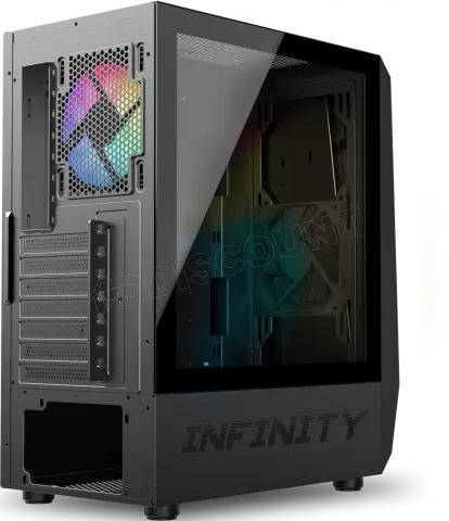 Photo de Boitier Moyen Tour ATX Spirit of Gamer Infinity RGB avec panneaux vitrés (Noir)