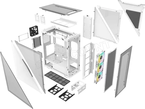 Photo de Boitier Moyen Tour ATX Thermaltake Divider 500 TG RGB avec panneau vitré (Blanc)