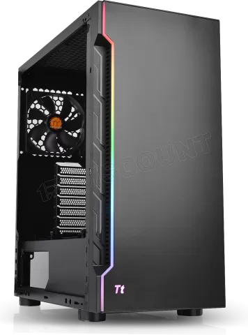 Photo de Boitier Moyen Tour ATX Thermaltake H200 TG RGB avec panneau vitré (Noir)