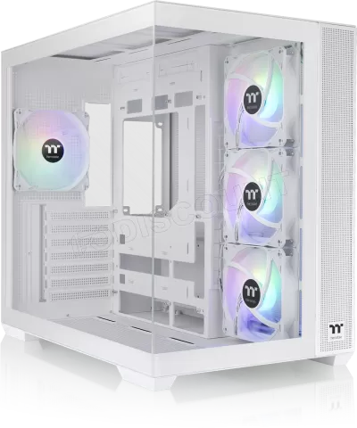 Photo de Boitier Moyen Tour ATX Thermaltake View 380 TG RGB avec panneaux vitrés (Blanc)