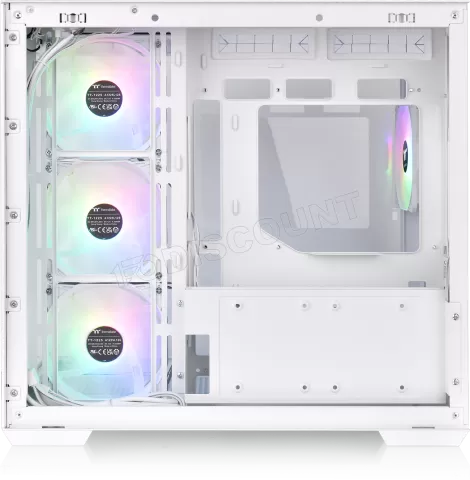 Photo de Boitier Moyen Tour ATX Thermaltake View 380 TG RGB avec panneaux vitrés (Blanc)