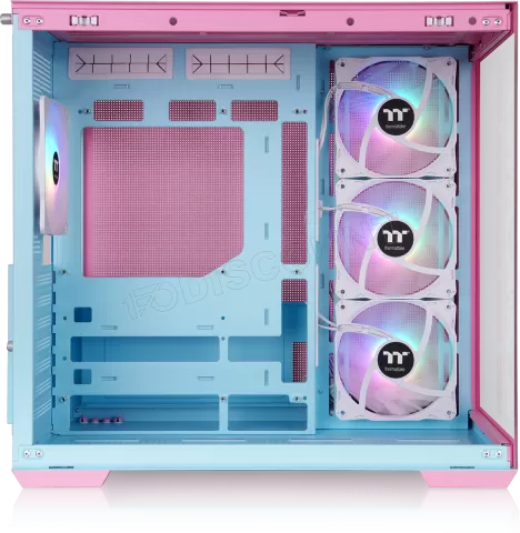 Photo de Boitier Moyen Tour ATX Thermaltake View 380 TG RGB avec panneaux vitrés (Rose/Bleu)