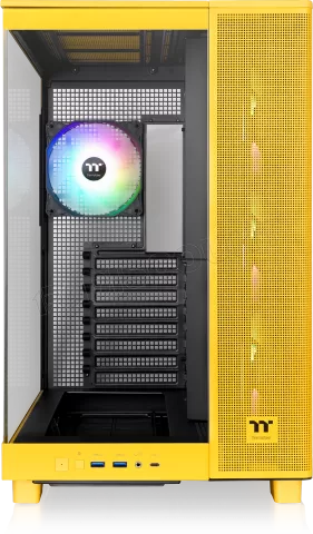 Photo de Boitier Moyen Tour ATX Thermaltake View 380 XL TG RGB avec panneaux vitrés (Jaune)
