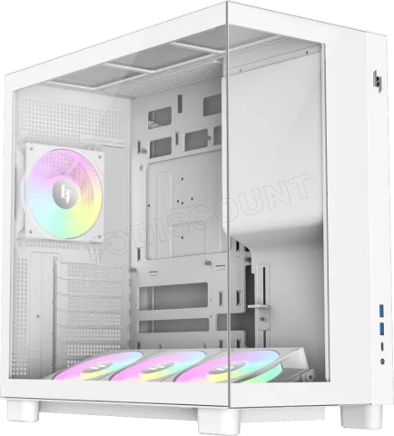 Photo de Boitier Moyen Tour ATX Xeron Nex C53 RGB avec panneaux vitrés (Blanc)