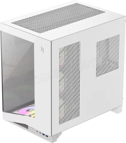Photo de Boitier Moyen Tour ATX Xeron Nex C56 RGB avec panneaux vitrés (Blanc)