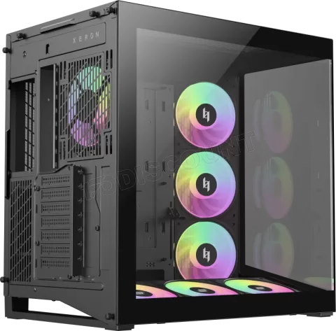 Photo de Boitier Moyen Tour ATX Xeron Nex C56  RGB avec panneaux vitrés (Noir)