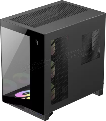 Photo de Boitier Moyen Tour ATX Xeron Nex C56  RGB avec panneaux vitrés (Noir)
