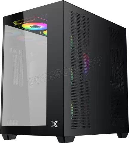 Photo de Boitier Moyen Tour ATX Xigmatek Aqua V Air H23A RGB avec panneaux vitrés (Noir)