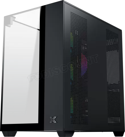 Photo de Boitier Moyen Tour ATX Xigmatek Aqua V RGB avec panneaux vitrés (Noir)