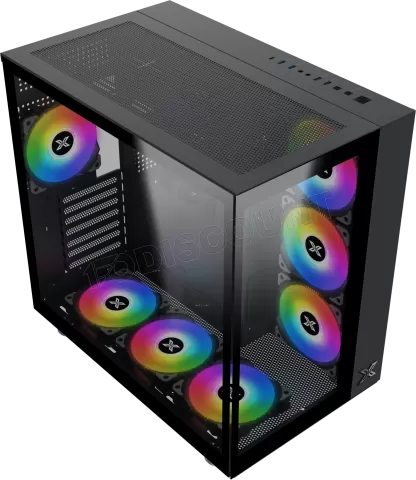 Photo de Boitier Moyen Tour ATX Xigmatek Aquarius Pro RGB avec panneaux vitrés (Noir)