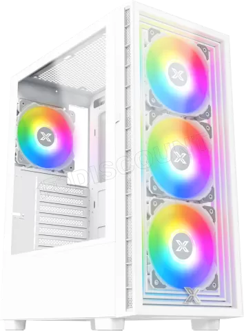 Photo de Boitier Moyen Tour ATX Xigmatek Phantom RGB avec panneaux vitrés (Blanc)