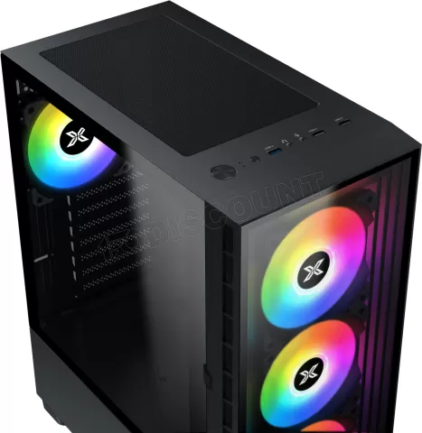 Photo de Boitier Moyen Tour ATX Xigmatek Phantom RGB avec panneaux vitrés (Noir)