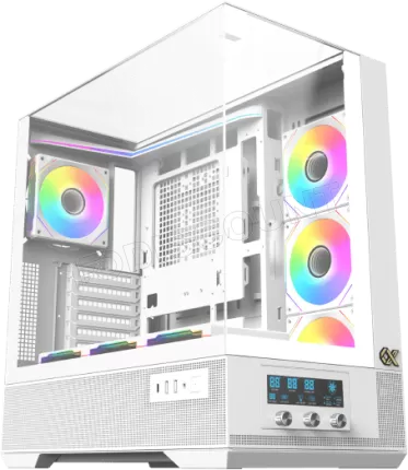 Photo de Boitier Moyen Tour ATX Xigmatek Vision RGB avec panneaux vitrés (Blanc)
