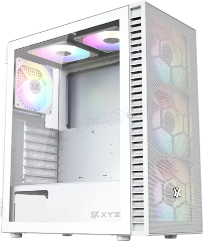 Photo de Boitier Moyen Tour ATX XYZ AIRONE 100 MESH RGB avec panneau vitré (Blanc)