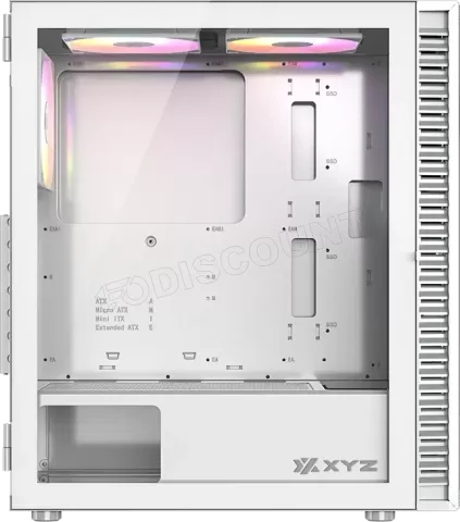Photo de Boitier Moyen Tour ATX XYZ AIRONE 100 MESH RGB avec panneau vitré (Blanc)