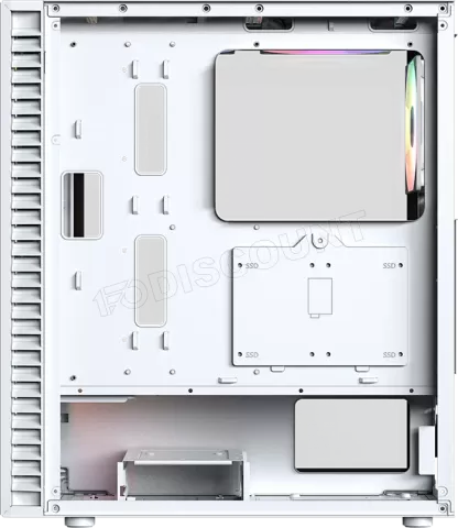 Photo de Boitier Moyen Tour ATX XYZ AIRONE 100-X MESH RGB avec panneau vitré (Blanc)