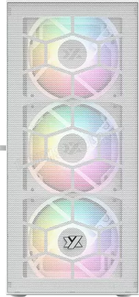 Photo de Boitier Moyen Tour ATX XYZ AIRONE 100-X MESH RGB avec panneau vitré (Blanc)