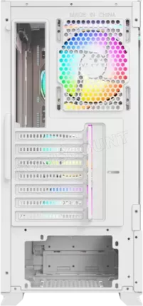 Photo de Boitier Moyen Tour ATX XYZ AirOne 300 X Mesh RGB avec panneau vitré (Blanc)