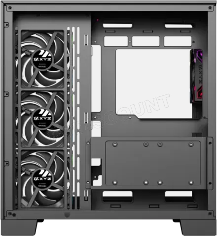Photo de Boitier Moyen Tour ATX XYZ Tesseract RGB avec panneaux vitrés (Noir)