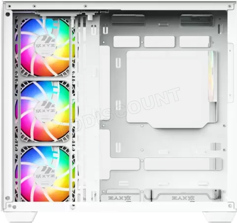 Photo de Boitier Moyen Tour ATX XYZ Tesseract X RGB avec panneaux vitrés (Blanc)