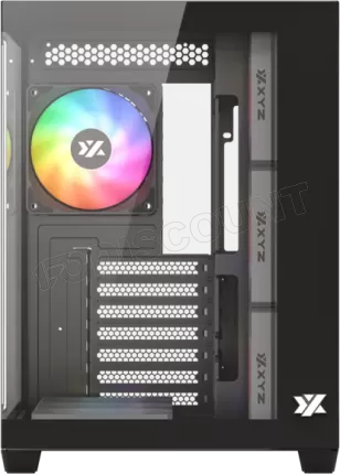 Photo de Boitier Moyen Tour ATX XYZ Tesseract X RGB avec panneaux vitrés (Noir)