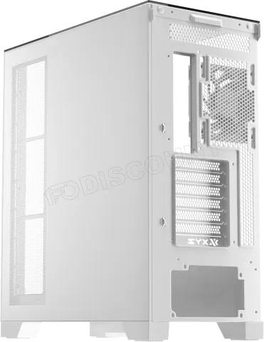 Photo de Boitier Moyen Tour ATX XYZ Trifecta Hydrotemp RGB avec panneaux vitrés (Blanc) avec Watercooling
