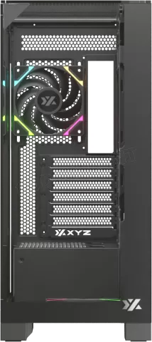 Photo de Boitier Moyen Tour ATX XYZ Trifecta Hydrotemp RGB avec panneaux vitrés (Noir) avec Watercooling