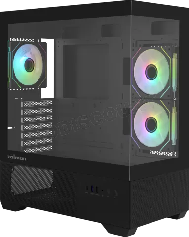 Photo de Boitier Moyen Tour ATX Zalman Chronix v2 avec panneaux vitrés (Noir)