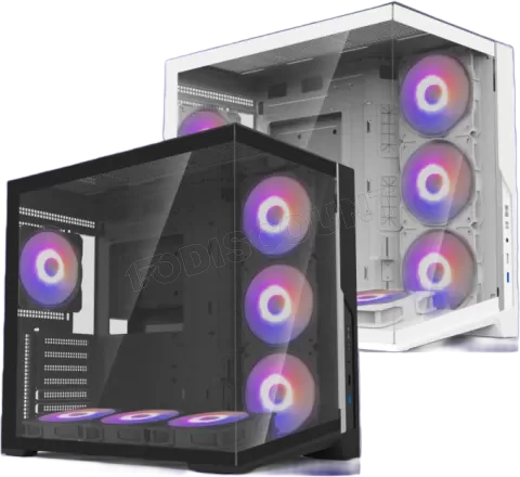 Photo de Boitier Moyen Tour ATX Zalman D40 RGB avec panneaux vitrés (Blanc)