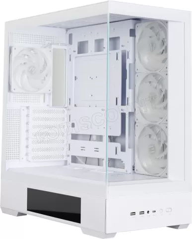 Photo de Boitier Moyen Tour ATX Zalman P40 DS RGB avec panneaux vitrés (Blanc)