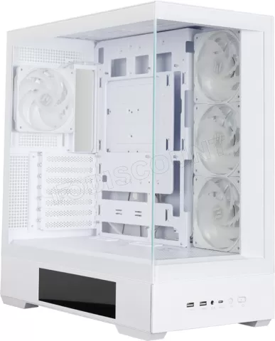 Photo de Boitier Moyen Tour ATX Zalman P40 DS RGB avec panneaux vitrés (Blanc)