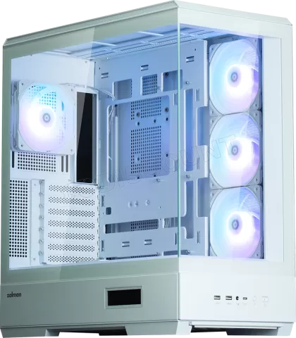 Photo de Boitier Moyen Tour ATX Zalman P50 DS RGB avec panneaux vitrés (Blanc)