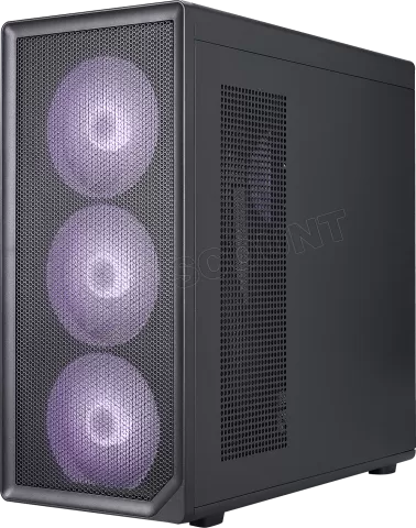 Photo de Boitier Moyen Tour E-ATX 1stPlayer AU8 RGB avec panneau vitré (Noir)