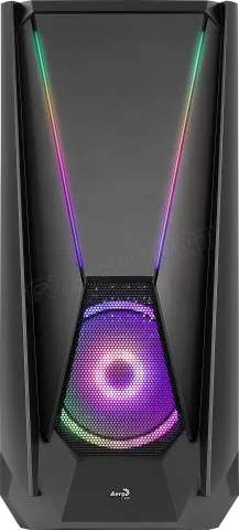 Photo de Boitier Moyen Tour E-ATX AeroCool Visor RGB avec panneau vitré (Noir)