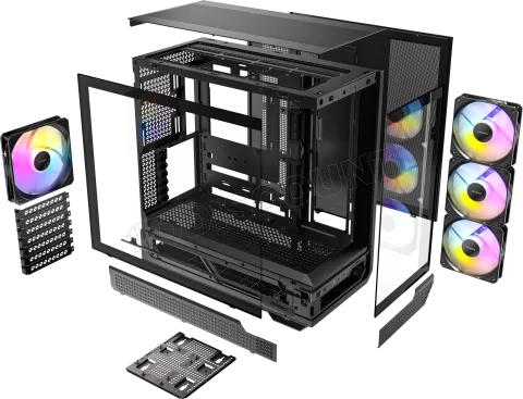 Photo de Boitier Moyen Tour E-ATX Antec Constellation C7 RGB avec panneaux vitrés (Noir)