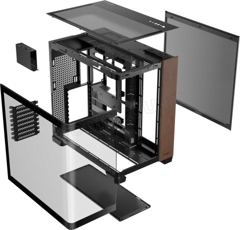 Photo de Boitier Moyen Tour E-ATX Antec Constellation C8 Curve Wood avec panneaux vitrés (Noir)