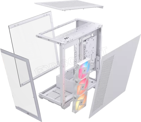 Photo de Boitier Moyen Tour E-ATX Corsair 3500X LX-R iCue Link RGB avec panneaux vitrés (Blanc)