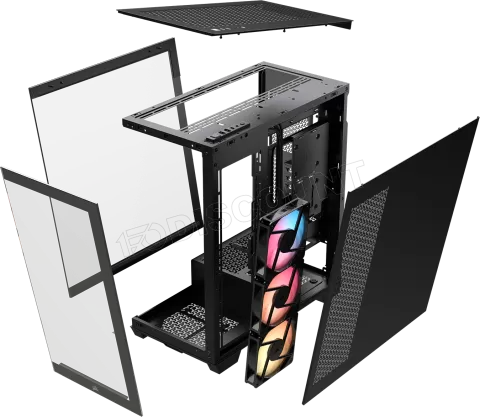 Photo de Boitier Moyen Tour E-ATX Corsair 3500X RS-R RGB avec panneaux vitrés (Noir)