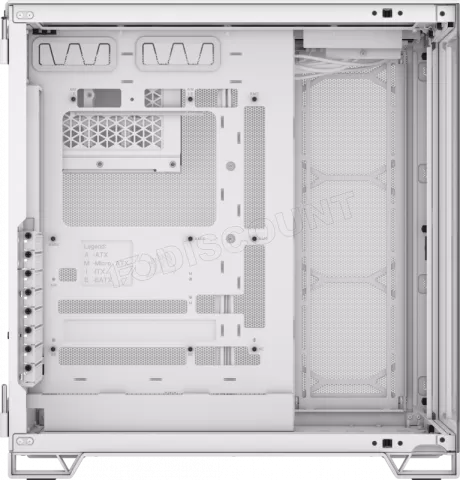 Photo de Boitier Moyen Tour E-ATX Corsair 6500X avec panneaux vitrés (Blanc/Argent)