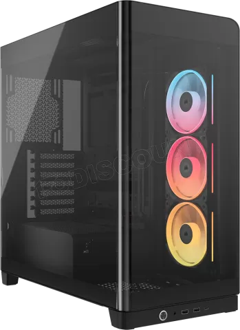 Photo de Boitier Moyen Tour E-ATX Corsair Frame 4500X LX-R iCue Link Panoramic RGB avec panneaux vitrés (Noir)