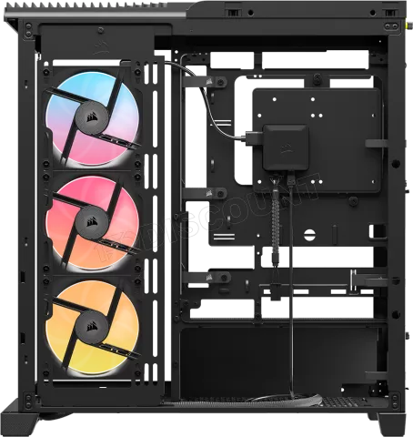 Photo de Boitier Moyen Tour E-ATX Corsair Frame 4500X LX-R iCue Link Panoramic RGB avec panneaux vitrés (Noir)