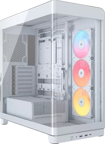 Photo de Boitier Moyen Tour E-ATX Corsair Frame 4500X RS-R Panoramic RGB avec panneaux vitrés (Blanc)