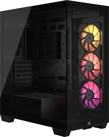 Photo de Boitier Moyen Tour E-ATX Corsair iCue Link 3500X RGB avec panneaux vitrés (Noir)