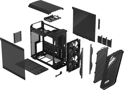 Photo de Boitier Moyen Tour E-ATX Fractal Design Torrent Compact avec panneaux vitrés (Noir)