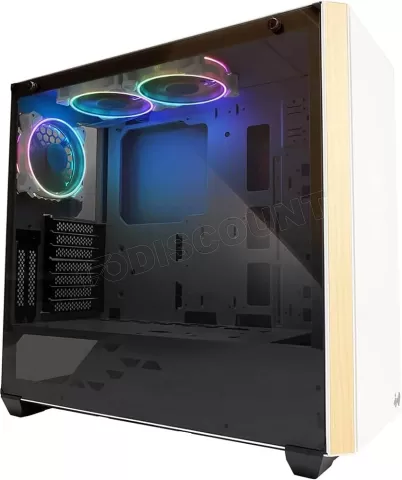 Photo de Boitier Moyen Tour E-ATX InWin 216 RGB avec panneau vitré (Blanc)