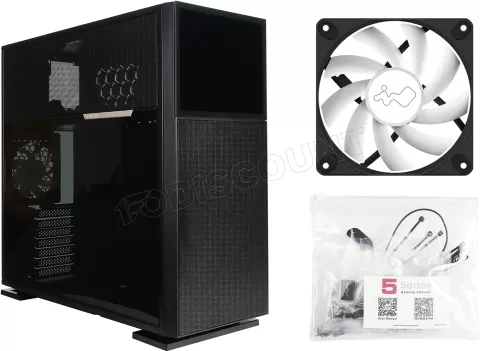 Photo de Boitier Moyen Tour E-ATX InWin 515 RGB avec panneau vitré (Noir)