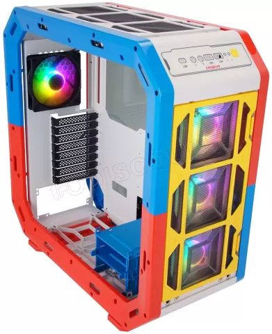 Photo de Boitier Moyen Tour E-ATX InWin Airforce RGB avec panneau vitré (Blanc/Rouge/Bleu/Jaune)